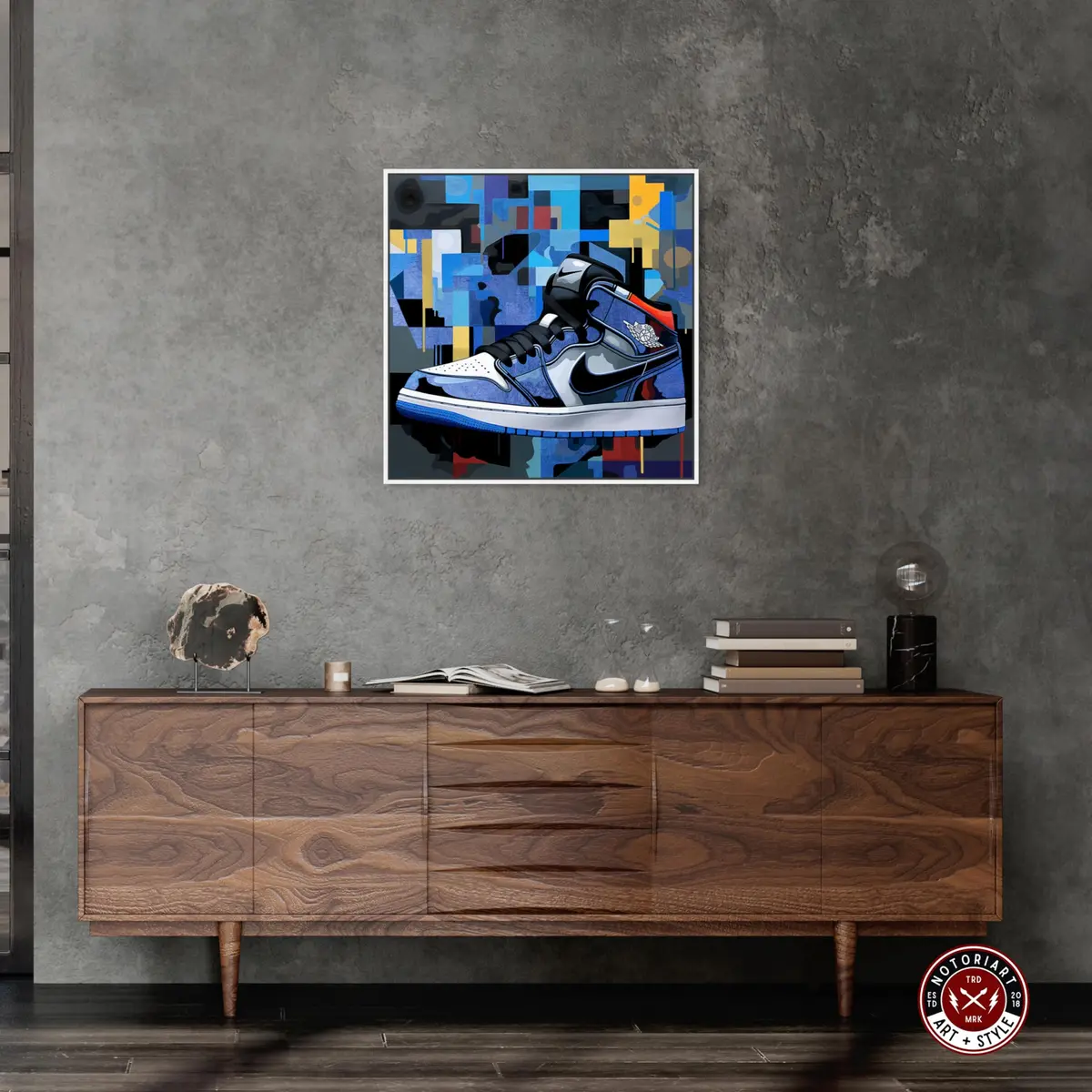 NotoriArt White Frame 25" x 25" Wall Art | Modern Canvas Artwork for Home - view 2
