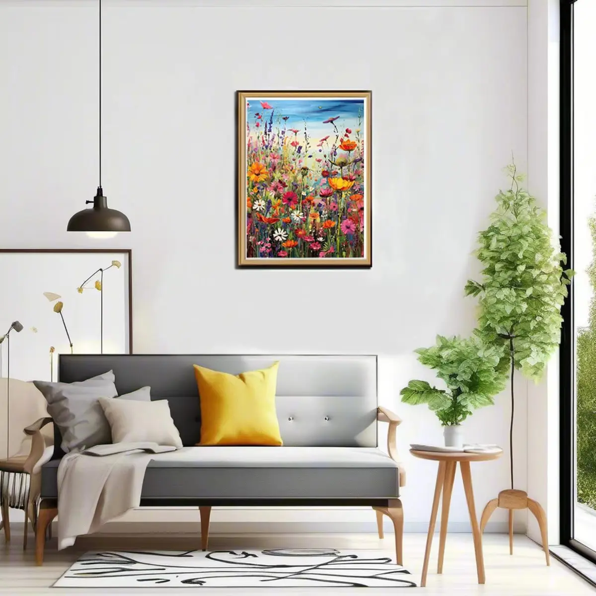 HITIRECOVI Wild Flowers Paint by Numbers Kits for Adults 40x50cm (16x20in) | HD Pre-Printed Canvas & Acrylic Paints - view 8