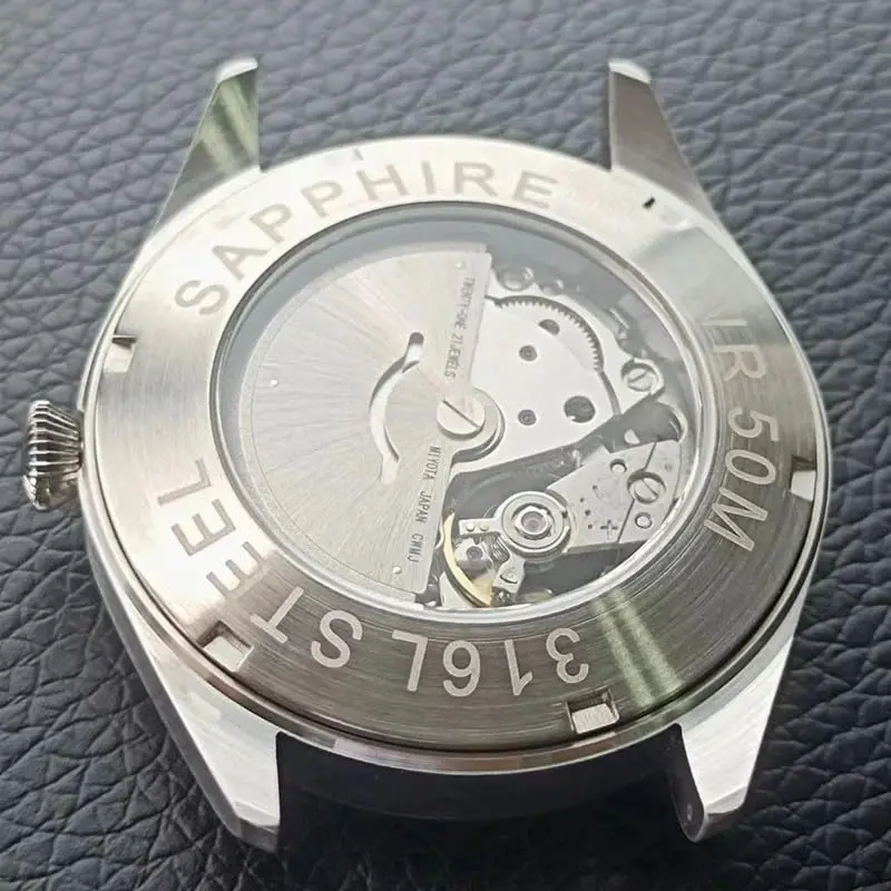 Boyarca Pilot Watch Men's Automatic Mechanical Watch Stainless Steel Leather Luminous Waterproof 40mm | Japan MIYOTA 8215 Movement - view 6