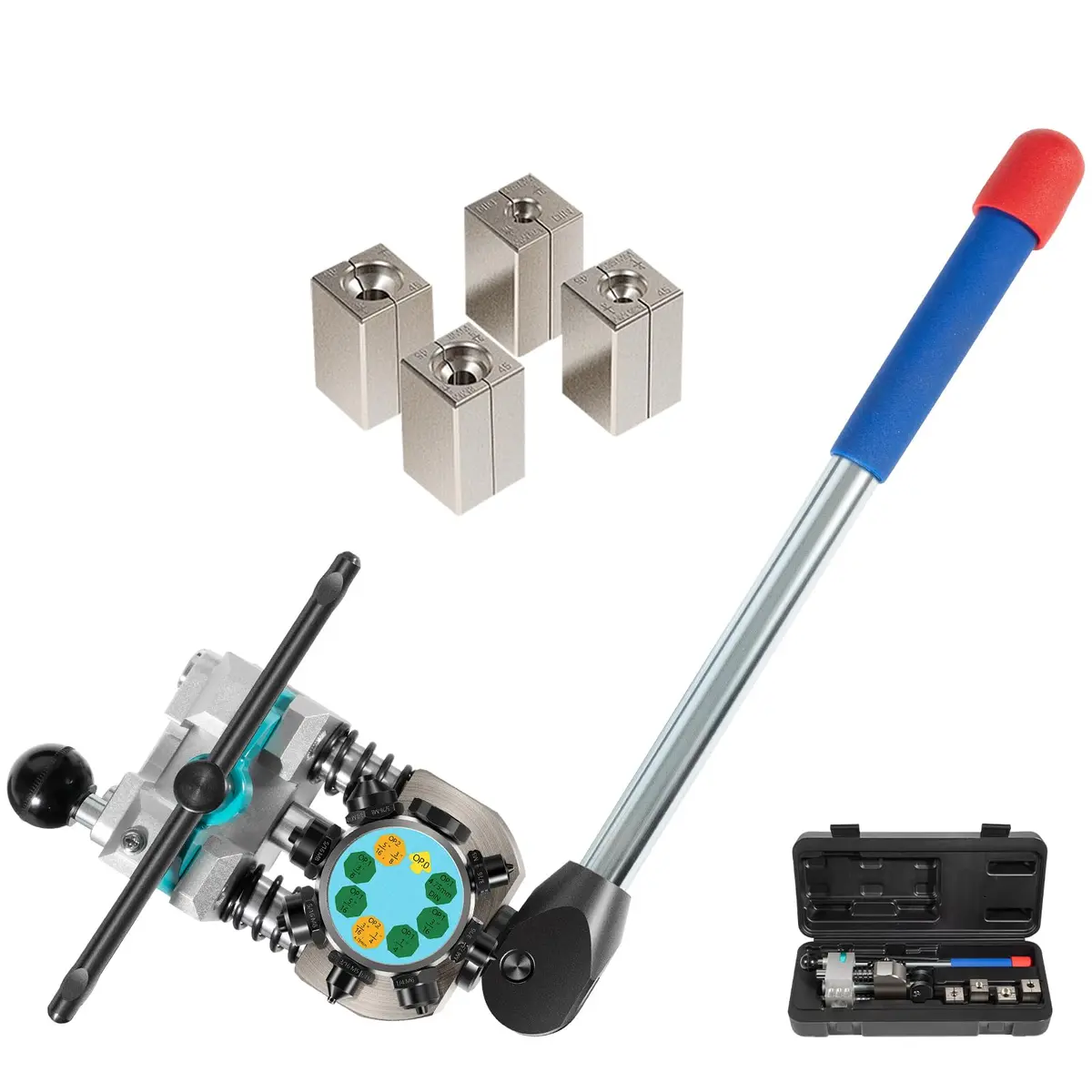 Yoursme Vise-Mounted Brake Line Flaring Tool for Single, Double & Bubble Flares (3/16" to 3/8" Tubing) - main product image
