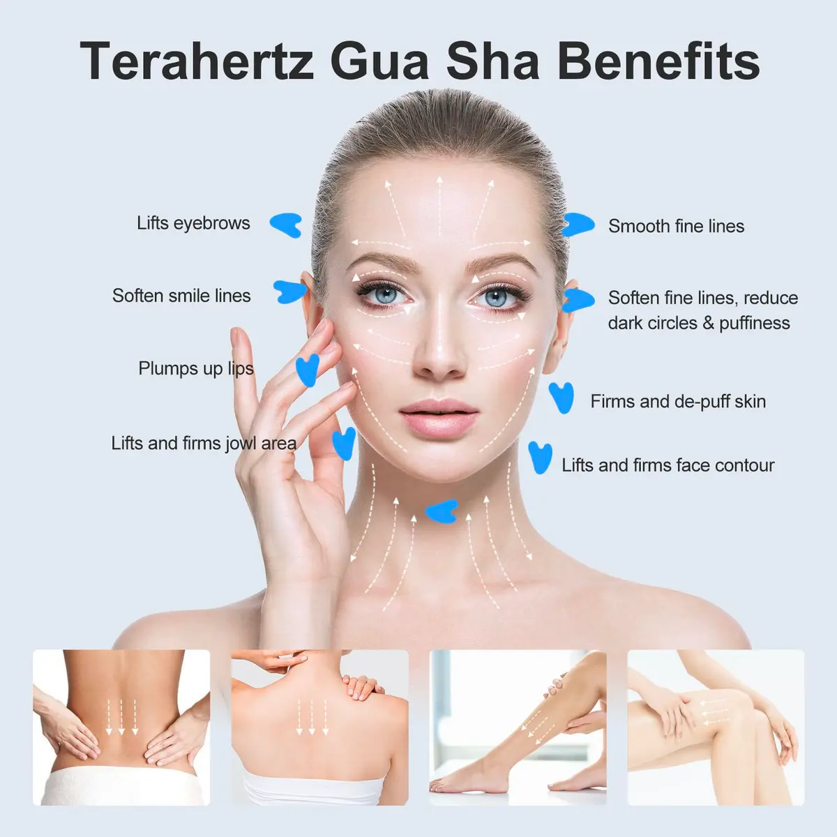 ZminRN Terahertz Gua Sha Facial Tools for Face & Body | Skin Revitalizer & Lymphatic Drainage - view 4