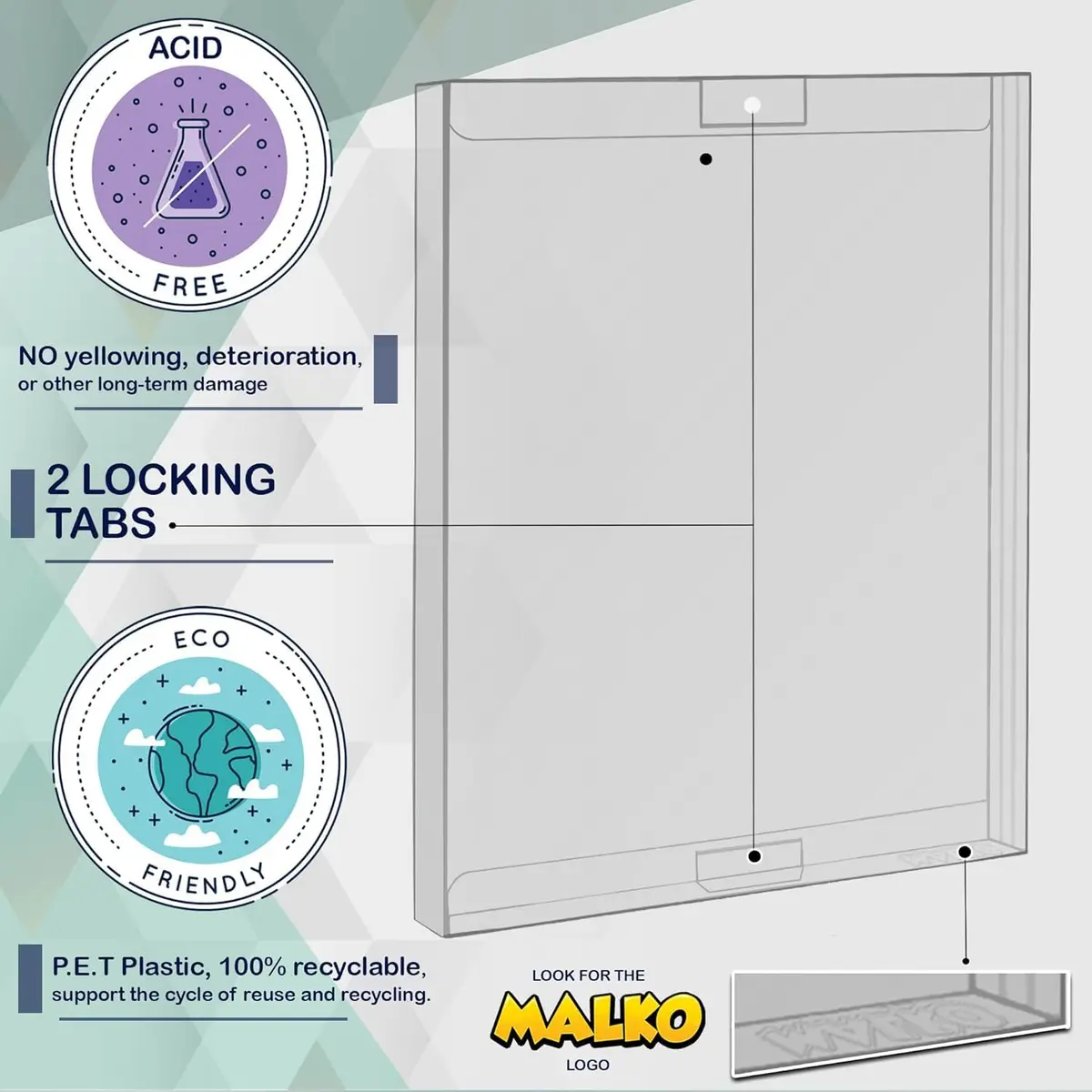 MALKO Steelbook Protectors 10 Pack | Clear, Recyclable, Acid-Free for Blu-Ray & Game Cases - view 3