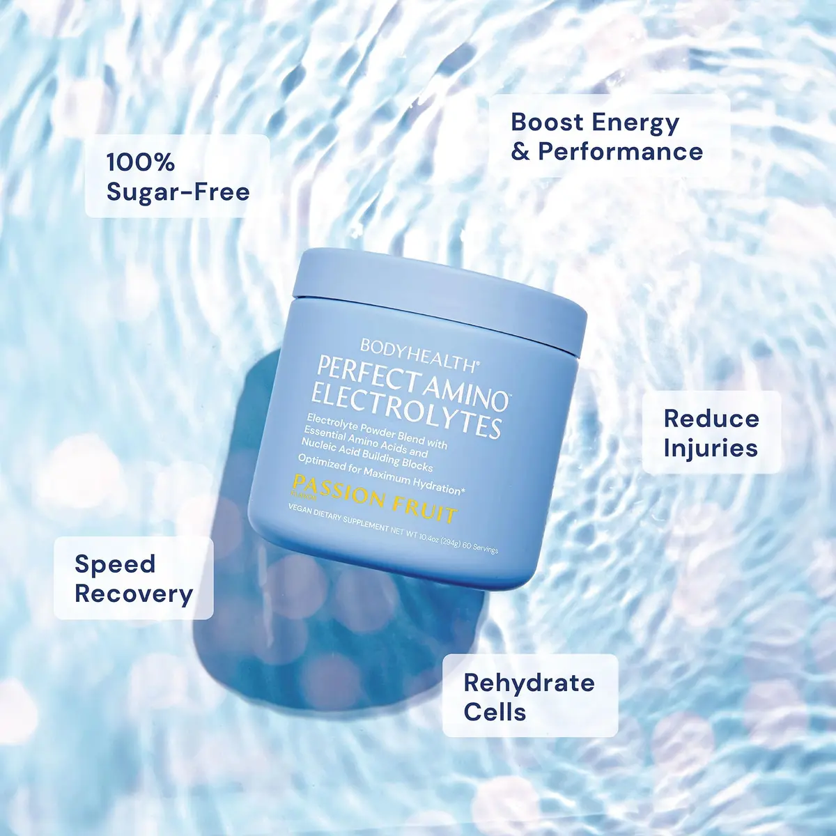 BodyHealth PerfectAmino Electrolytes Powder No Sugar | Hydration & Muscle Recovery for Adults - view 3