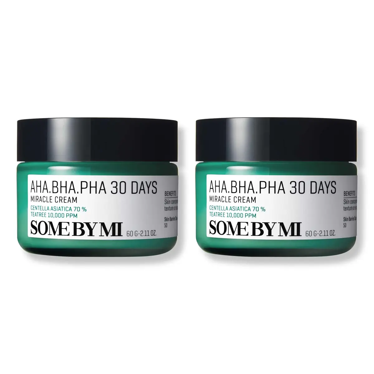 SOME BY MI AHA BHA PHA 30 Days Miracle Cream 60ml (2.02 Fl Oz) Pack of 2 | Clarifying Face Moisturizer for Oily, Combination, Sensitive, Dry, Normal Skin - main product image