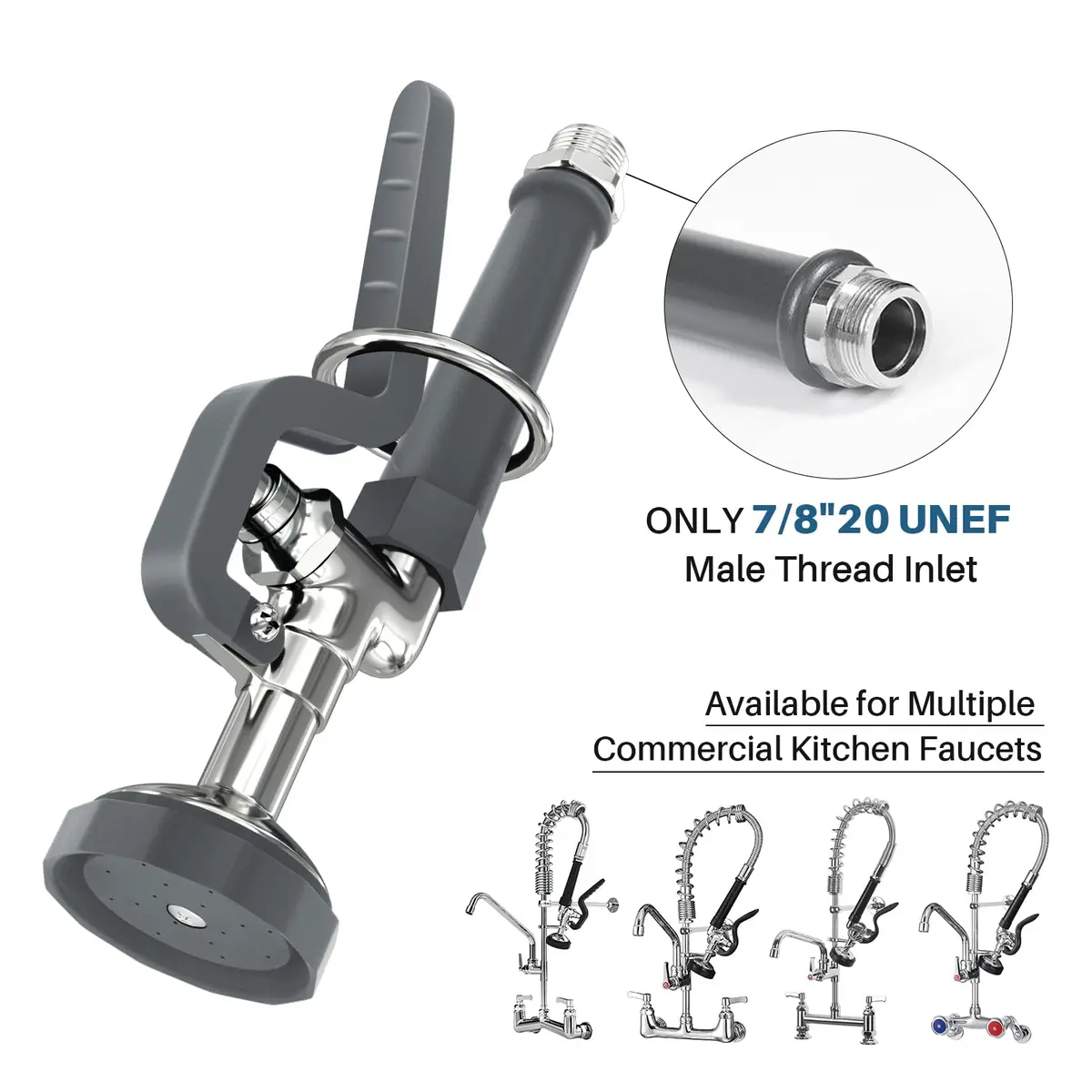 BESTJEEF Pre Rinse Spray Valve for Dishwash | Commercial High Pressure Kitchen Sprayer (70-120 chars) - view 2