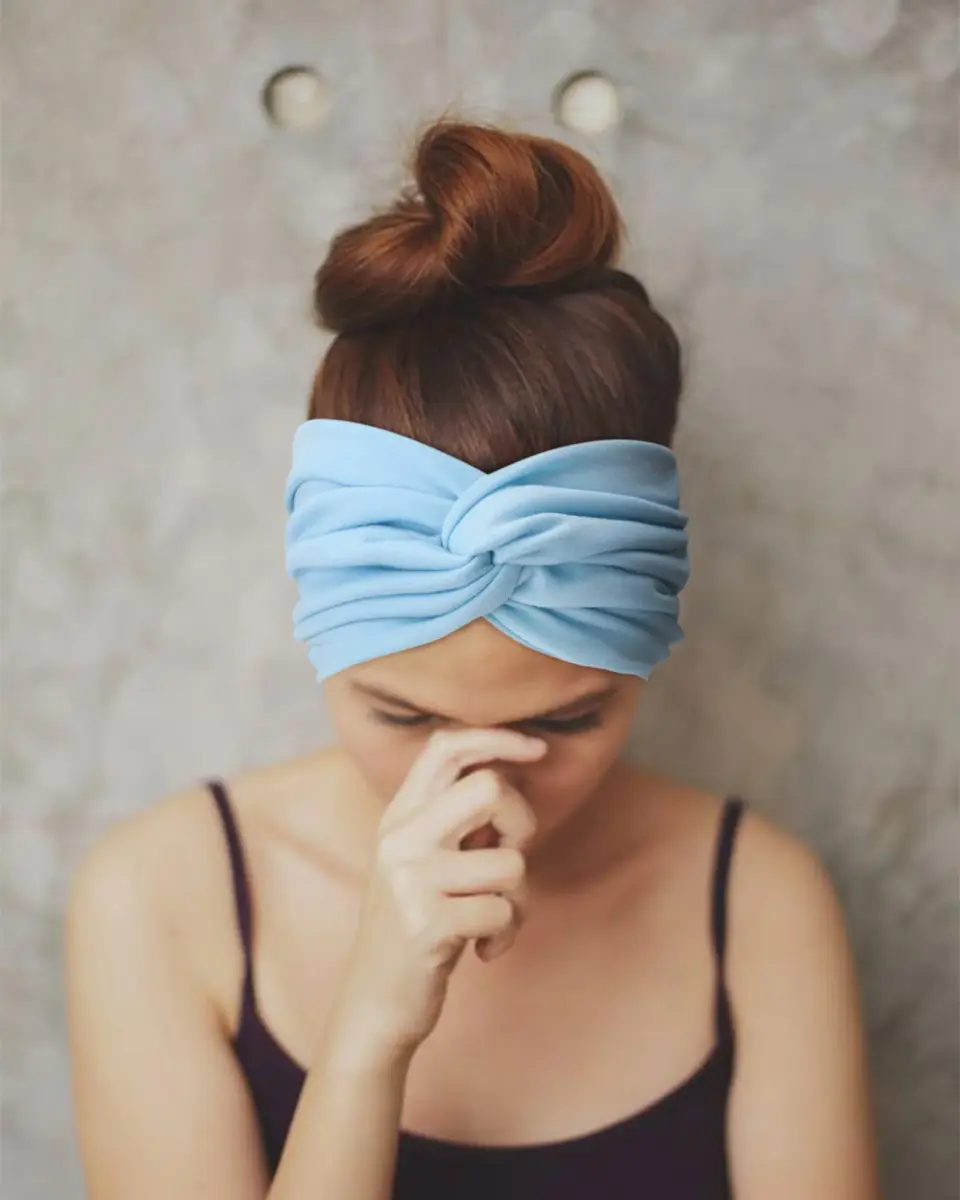 AQOKKA Extra Wide Turban Headbands for Women | 4-Pack Boho Elastic Hairband Accessories - view 8