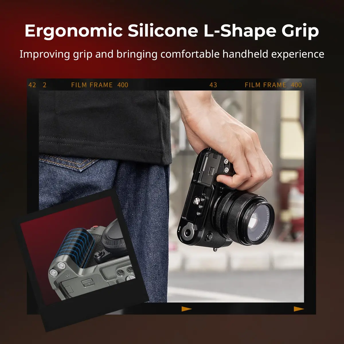 SMALLRIG X-T50 Handgrip Silicone L-Shape Handle for FUJIFILM X-T50 Camera | Arca Quick Release & Shutter Button - view 4