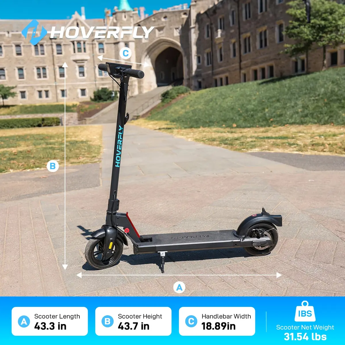 Hoverfly Electric Scooter for Adults, 8.5" Tire, 10 Miles & 15.5Mph | UL2272 Certified - view 7