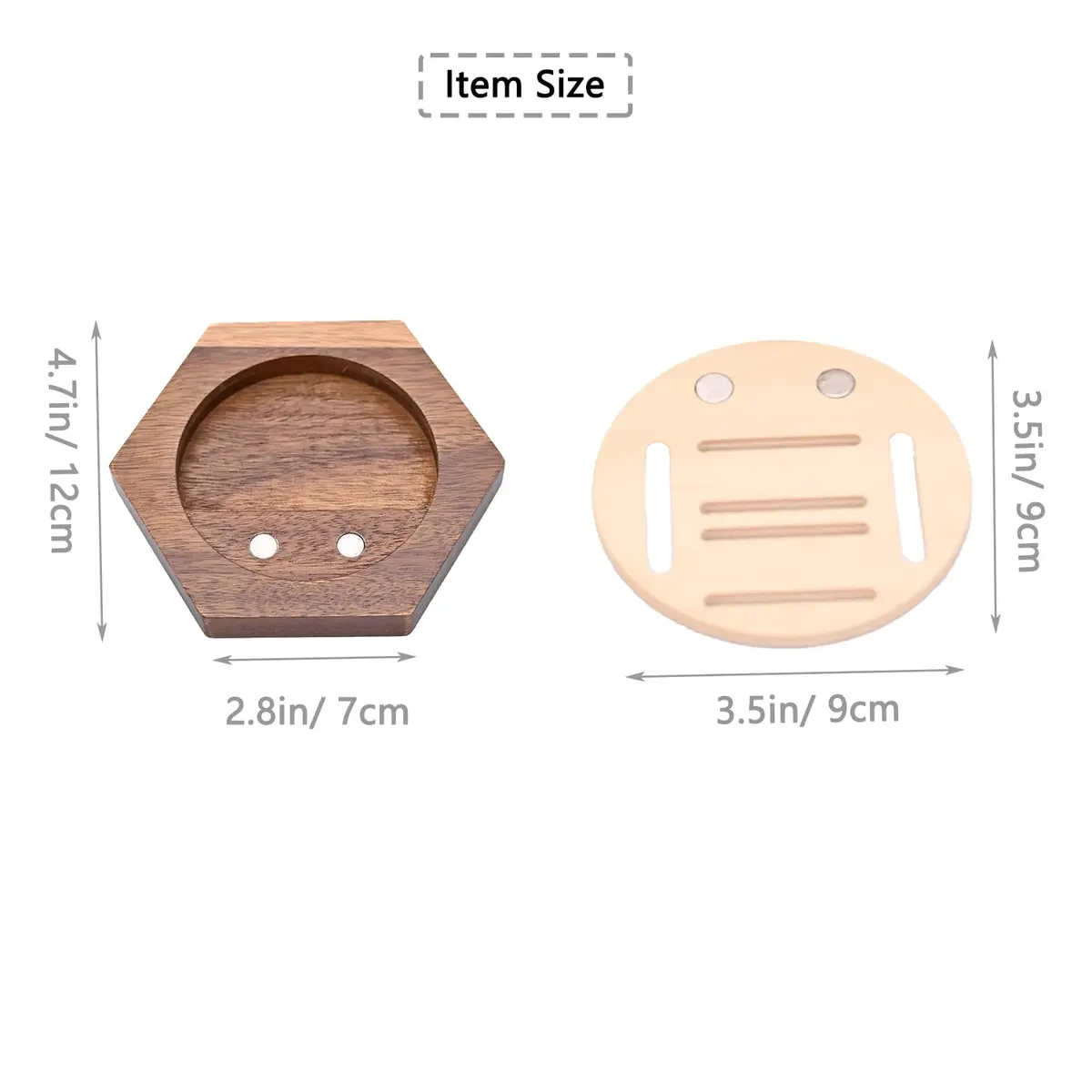 Suwyaner Hexagon Honeycomb Medal Display Hanger Rack - 7pc Wooden Wall Decor - view 3