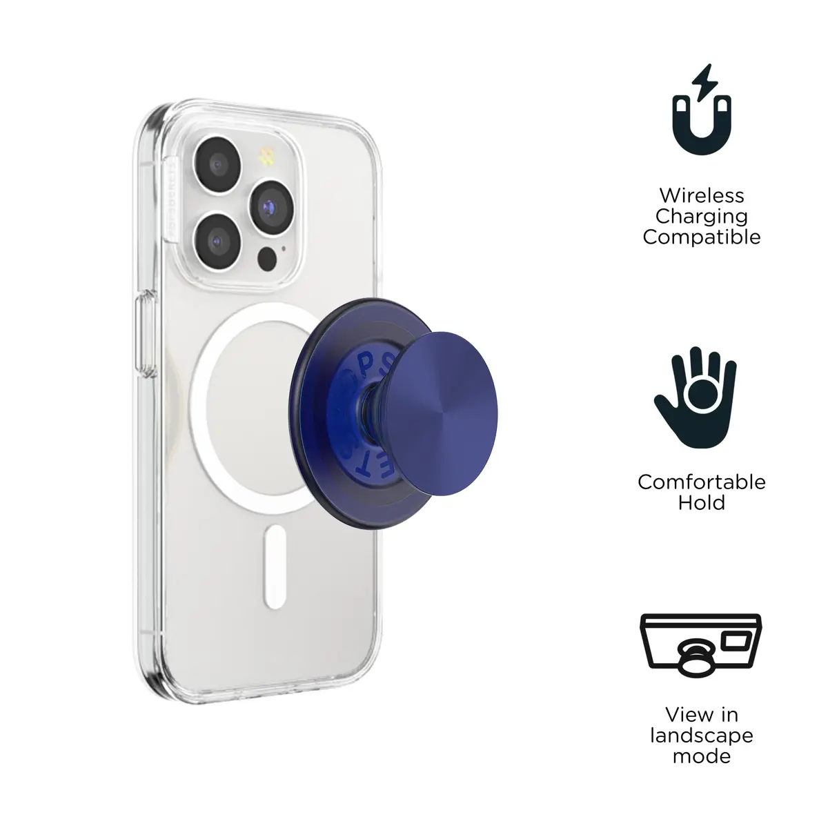 PopSockets Phone Grip for MagSafe Basic Naval | Magnetic Magnetic Holder & Stand - view 3