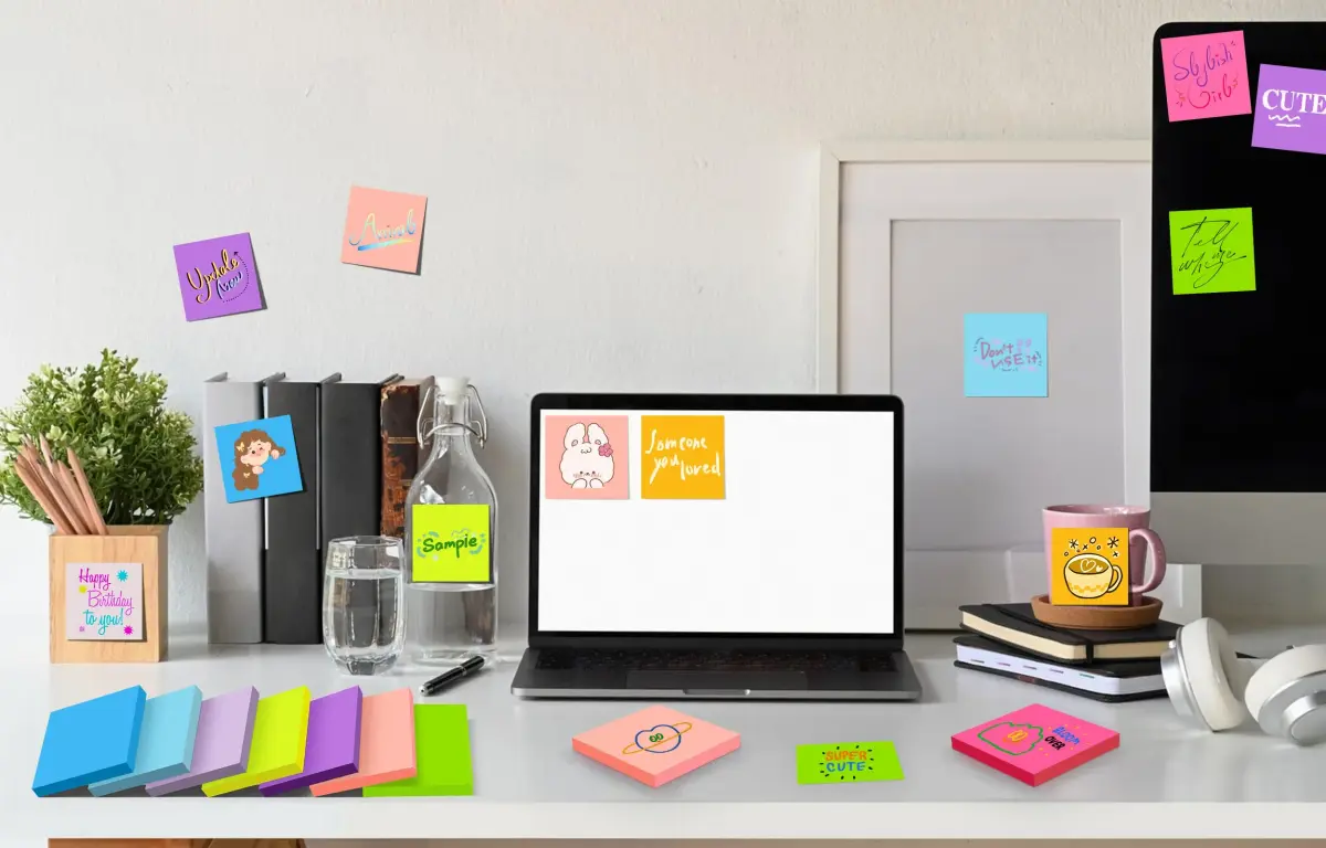 YEECOK Sticky Notes 3x3 inch, 18 Pads, 1008 Sheets Total | Bulk Pack Self-Stick Note for Students & Office - view 7
