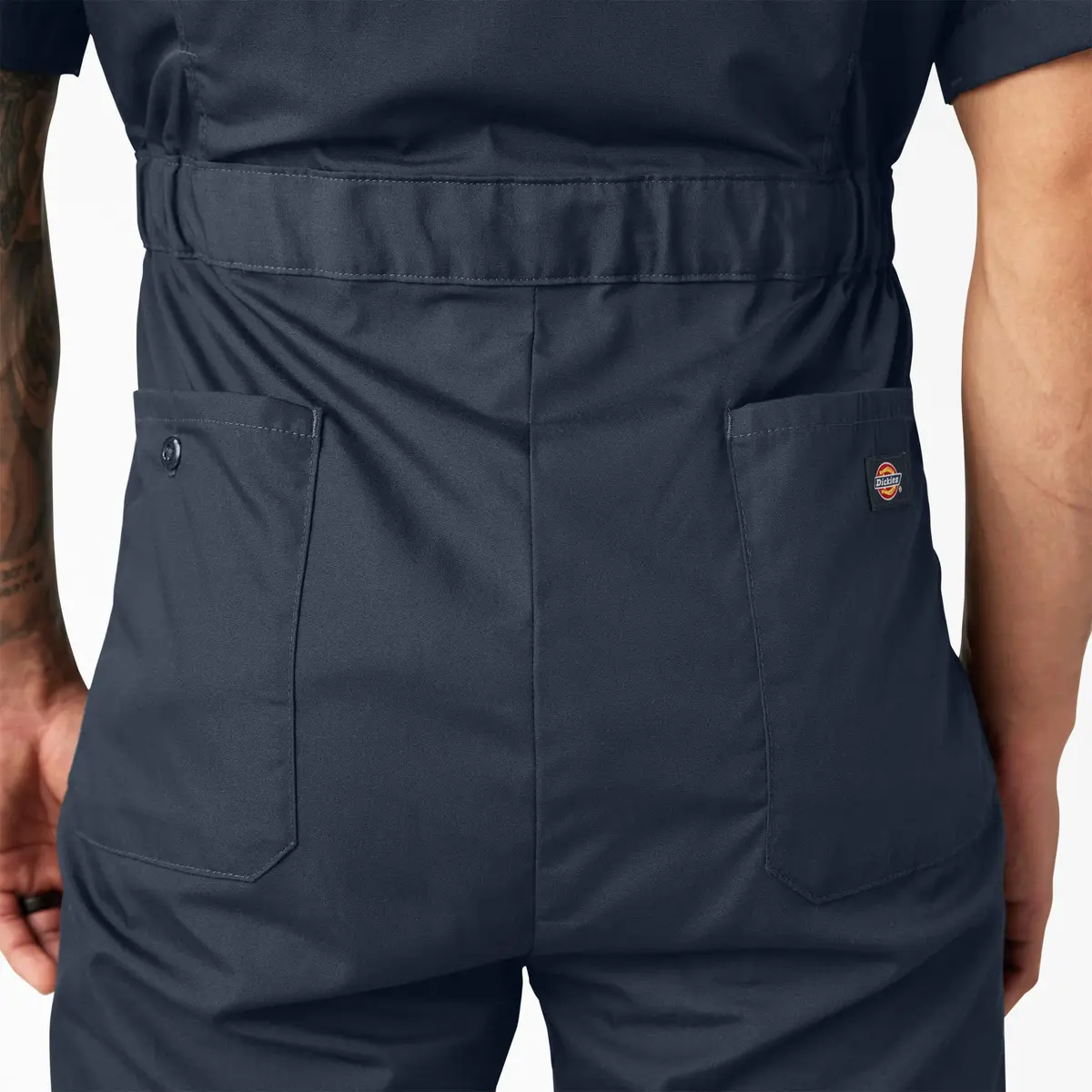 Dickies Short Sleeve Coveralls Regular Fit in Dark Navy | Wrinkle-Resistant, Lightweight Workwear (70-120 chars) - view 5
