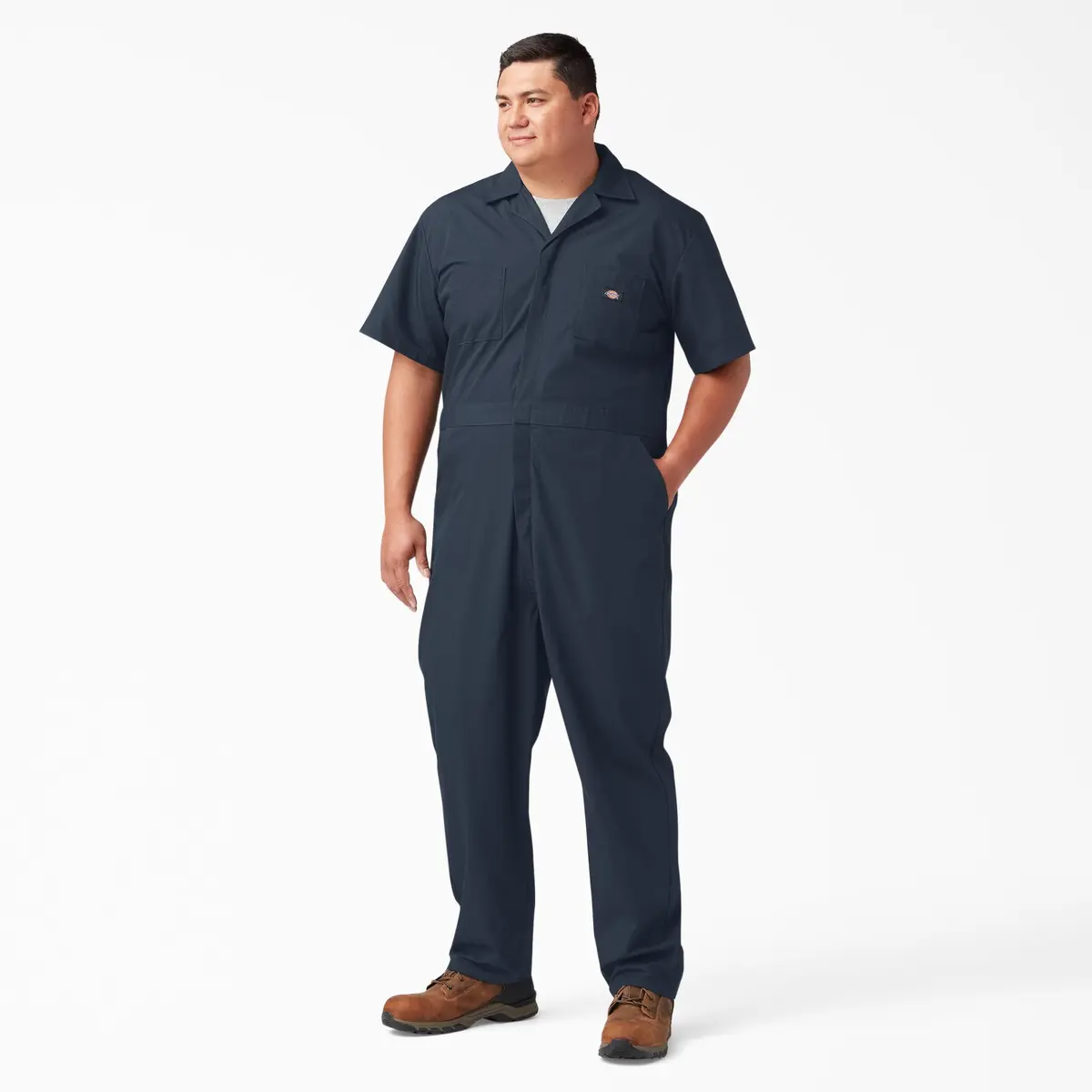 Dickies Short Sleeve Coveralls Regular Fit in Dark Navy | Wrinkle-Resistant, Lightweight Workwear (70-120 chars) - view 6