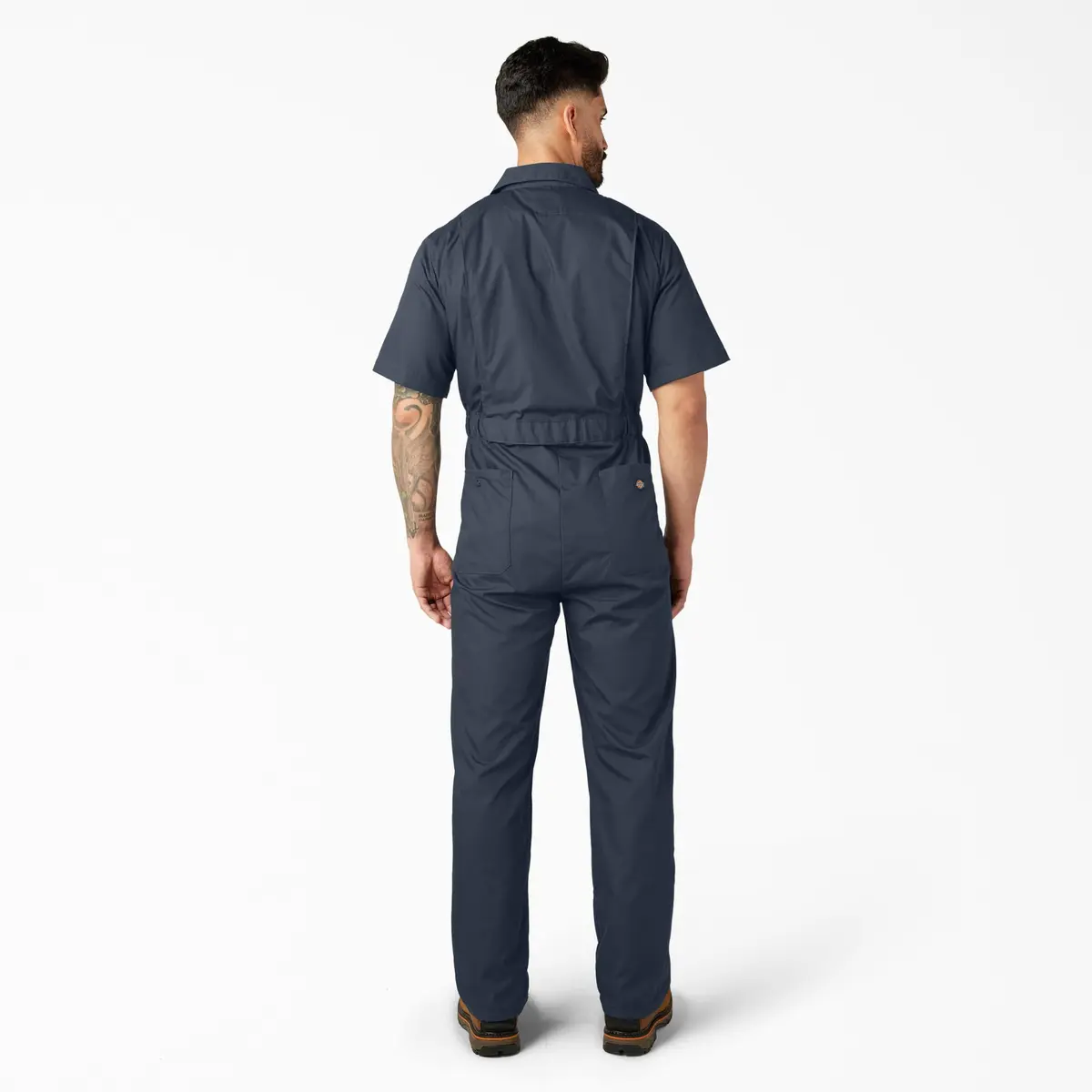Dickies Short Sleeve Coveralls Regular Fit in Dark Navy | Wrinkle-Resistant, Lightweight Workwear (70-120 chars) - view 2