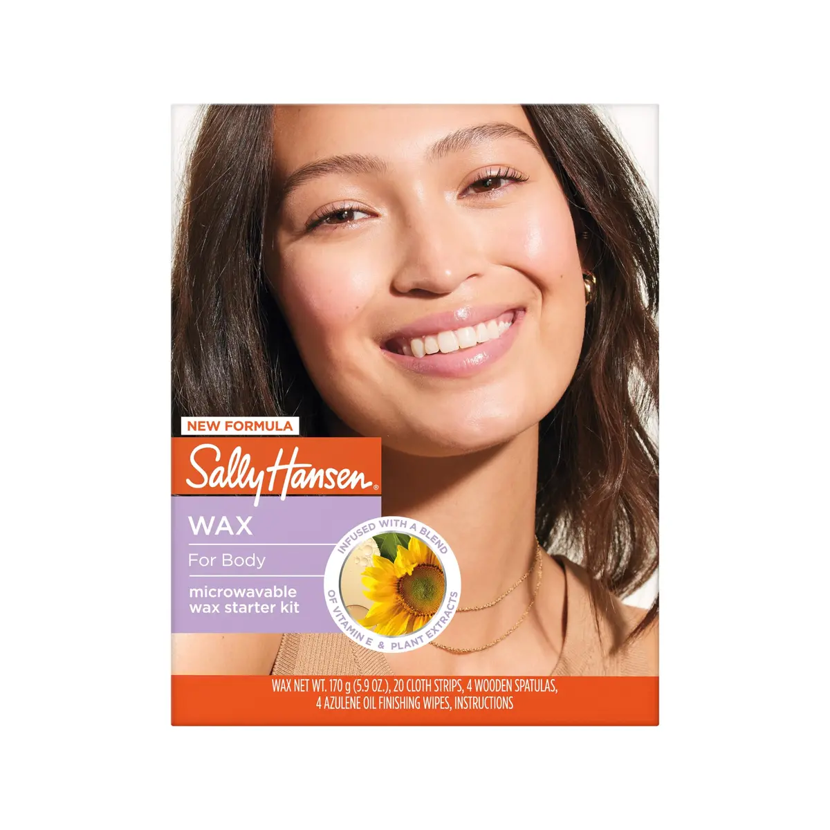 Sally Hansen Microwavable Wax Starter Kit for Body, Legs, Underarms & Bikini | Removes Hair from Root (166g / 5.9 Oz) - main product image