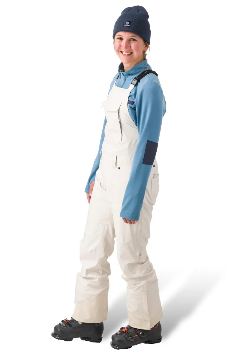Flylow Women's Sphynx Insulated Waterproof Ski Bib Pants | 10 | Marble - Warm, Waterproof & Breathable Ski Bibs - view 3