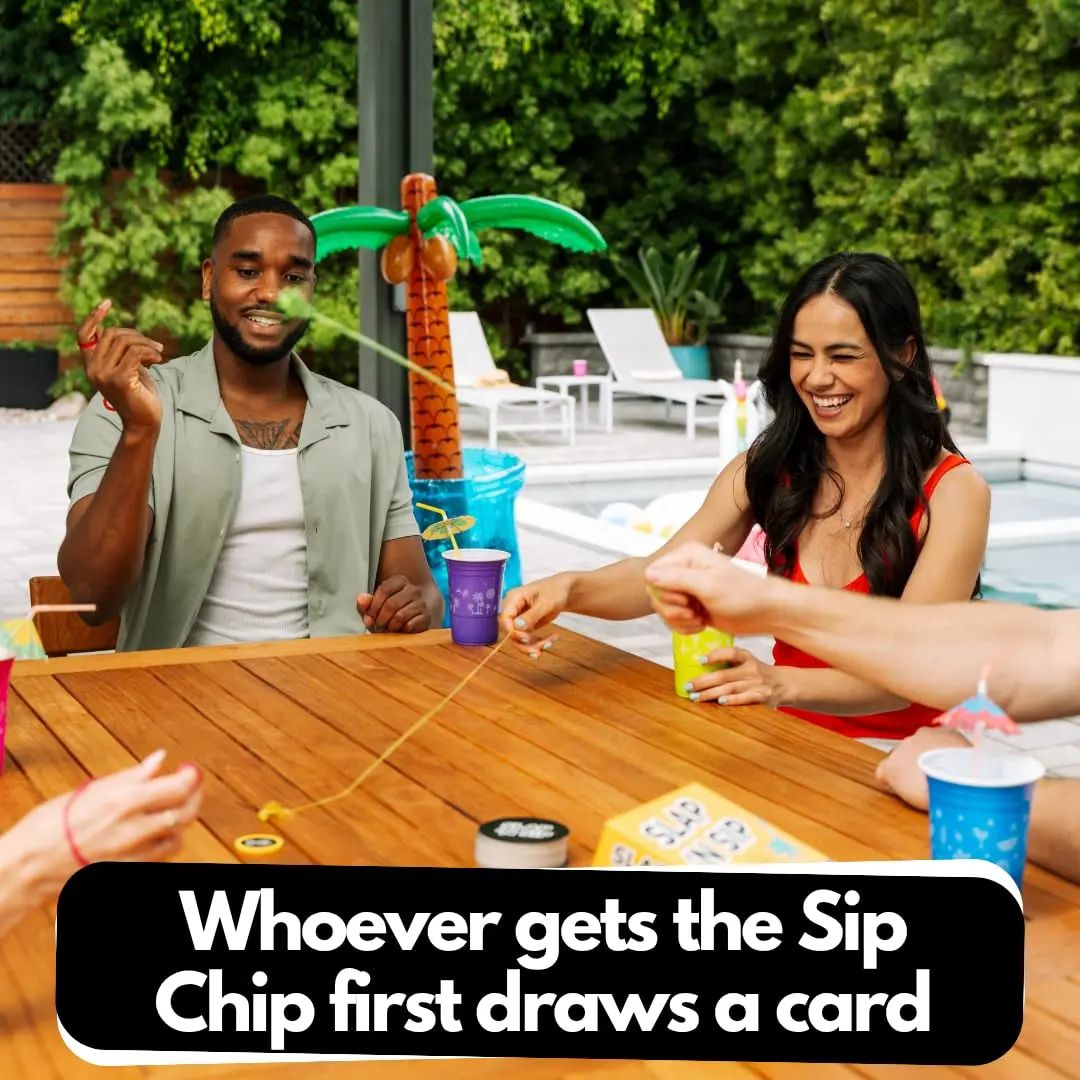 Slap N Sip Adult Drinking Game with 200 Cards & Sticky Hands | Fast-Paced Party Fun for Ages 21+ - view 2