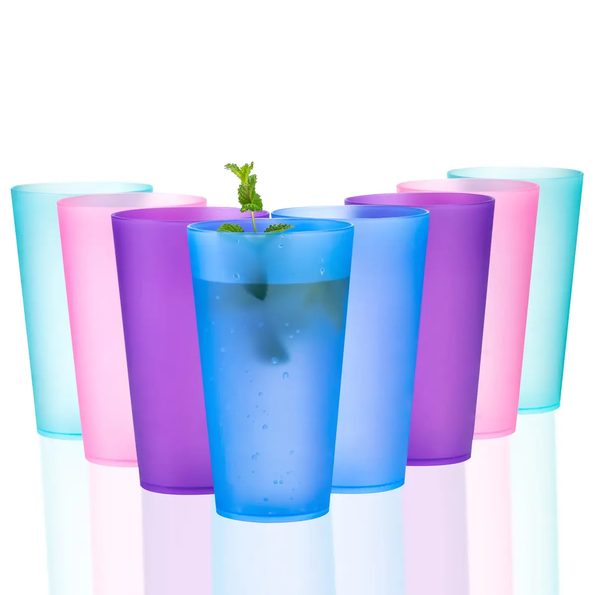 KOXIN-KARLU Unbreakable 32oz Plastic Tumblers | BPA-Free, Reusable, Dishwasher & Microwave Safe - main product image