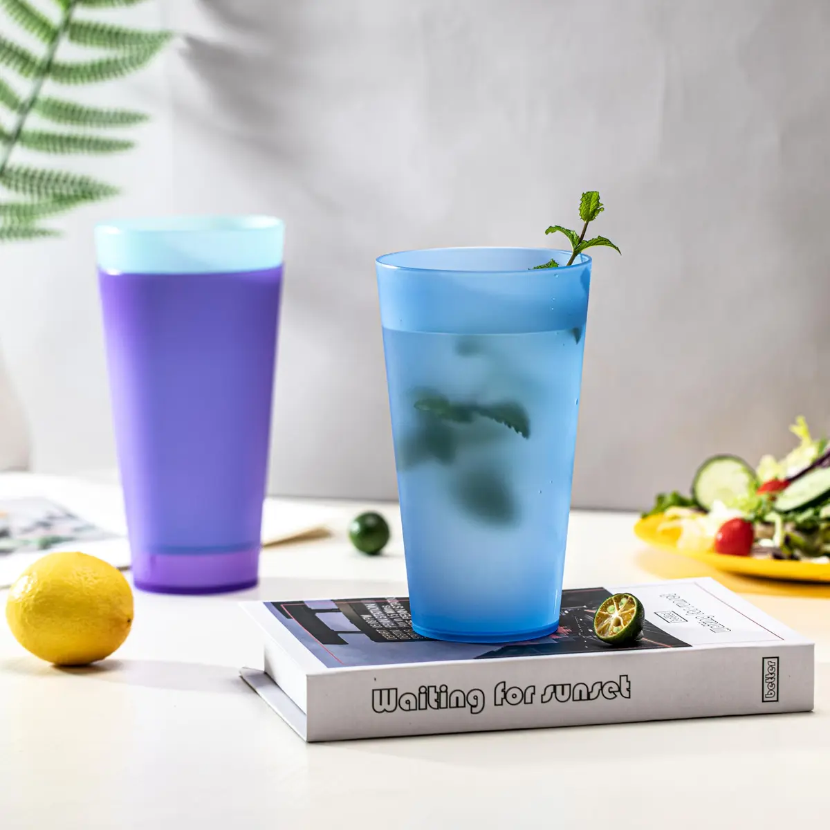 KOXIN-KARLU Unbreakable 32oz Plastic Tumblers | BPA-Free, Reusable, Dishwasher & Microwave Safe - view 5
