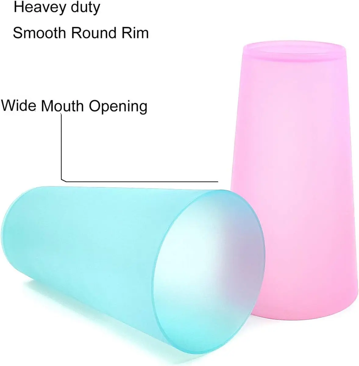 KOXIN-KARLU Unbreakable 32oz Plastic Tumblers | BPA-Free, Reusable, Dishwasher & Microwave Safe - view 4