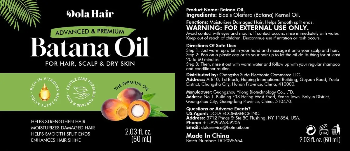 Dolahair Batana Oil for Hair, Scalp & Skin 60 mL (2.03 Fl Oz) | Natural Elaeis Oleifera Kernel Oil for Dry Hair - view 9