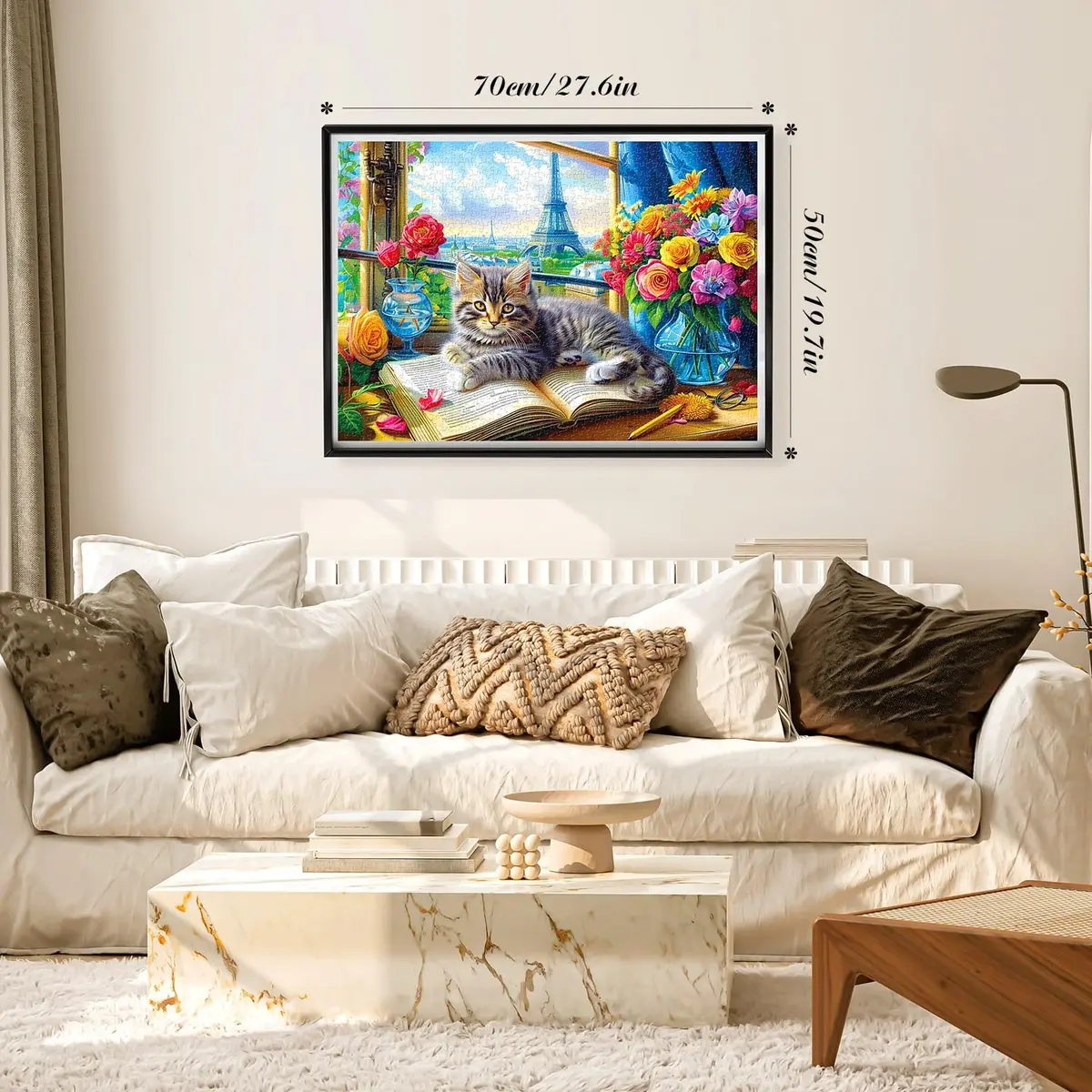 RECHIATO Jigsaw Puzzles 1000 Pieces | Challenging Cats & Pets Shadow of Paris - view 6