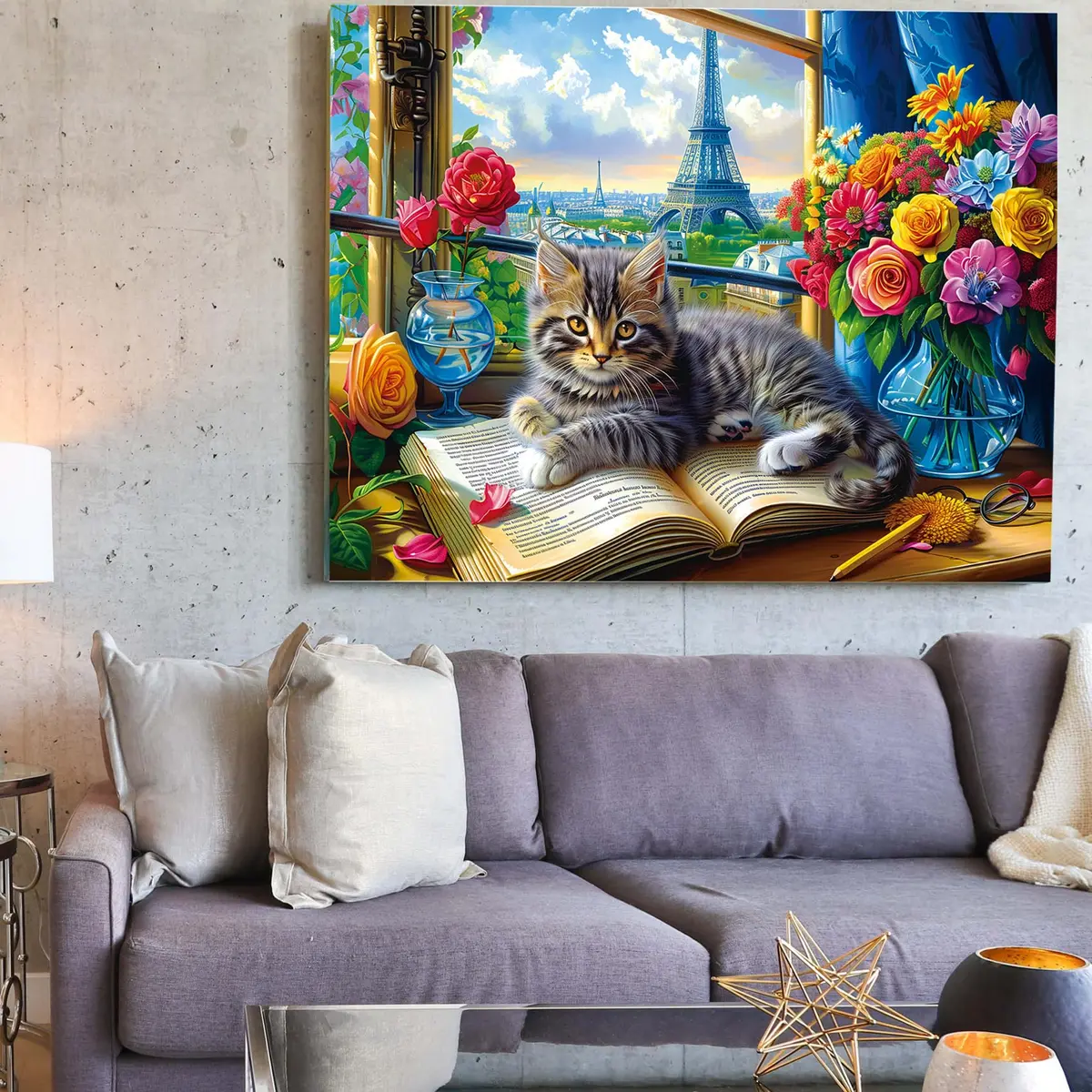 RECHIATO Jigsaw Puzzles 1000 Pieces | Challenging Cats & Pets Shadow of Paris - view 3