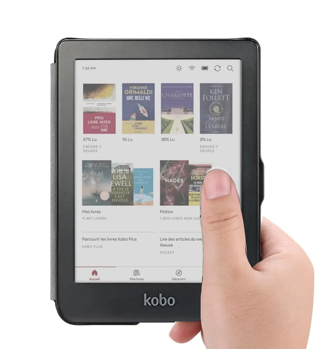 Stianiiie Premium PU Leather Cover for Kobo Clara 6" | Smart Sleep/Wake Slim Case - view 4