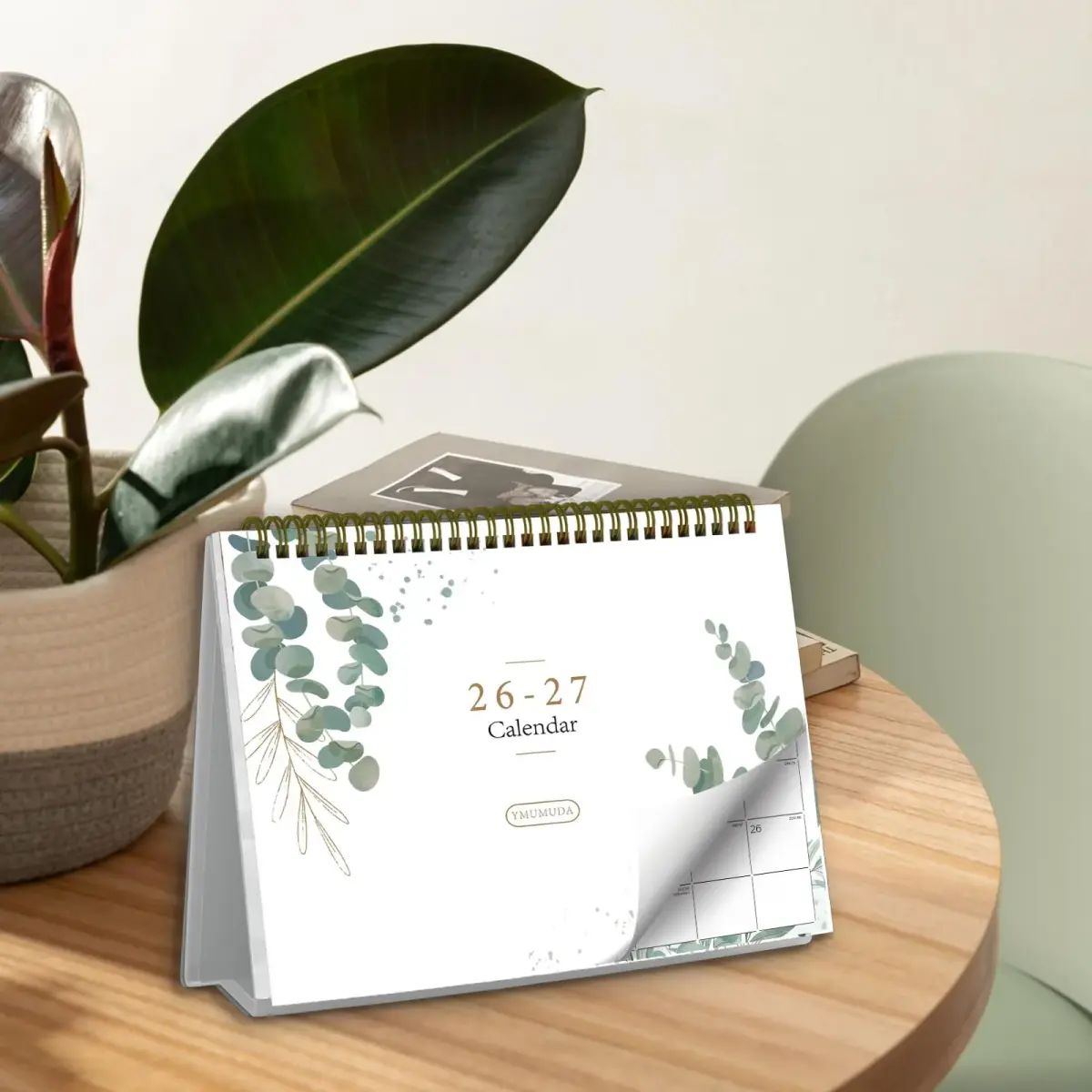 Ymumuda Small Desk Calendar 2026-2027 20 cm x 15 cm | Academic Year Planner with Stickers - view 7