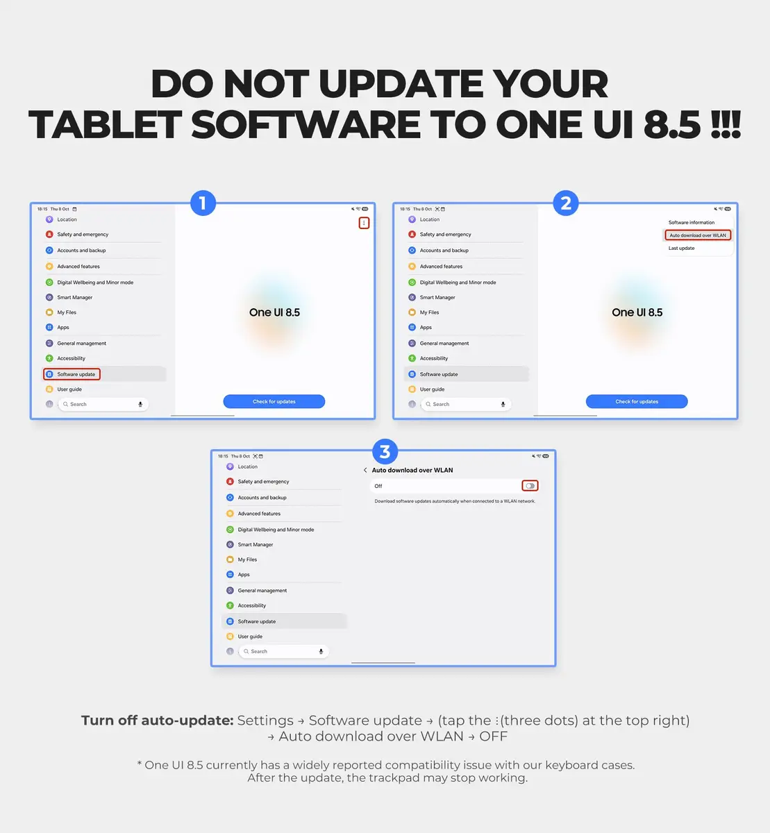 Dexnor Bluetooth Keyboard for Samsung Galaxy Tab S10+ Plus/S9+ Plus/S9 FE+/S7 FE | 12.4 Inch | Long Battery Life & Backlit - view 2