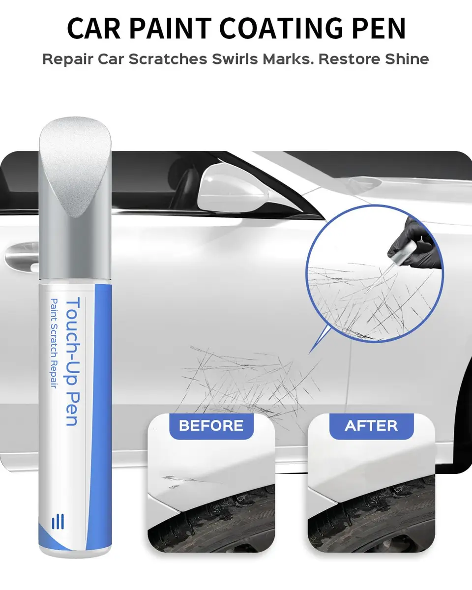 PARTS4EV Polar White Touch Up Paint 12ml (0.41 Fl Oz) | Exact Match for Mercedes-Benz Scratches & Chips - view 2