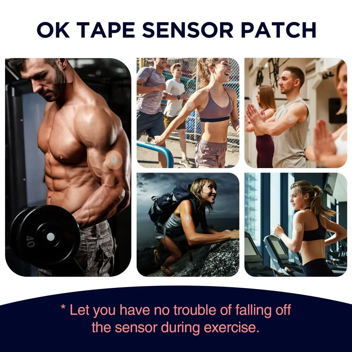 OK TAPE Adhesive Patches for CGM Sensors 30 Count Beige | Waterproof & Sweatproof for Long-Lasting Adhesion - view 5