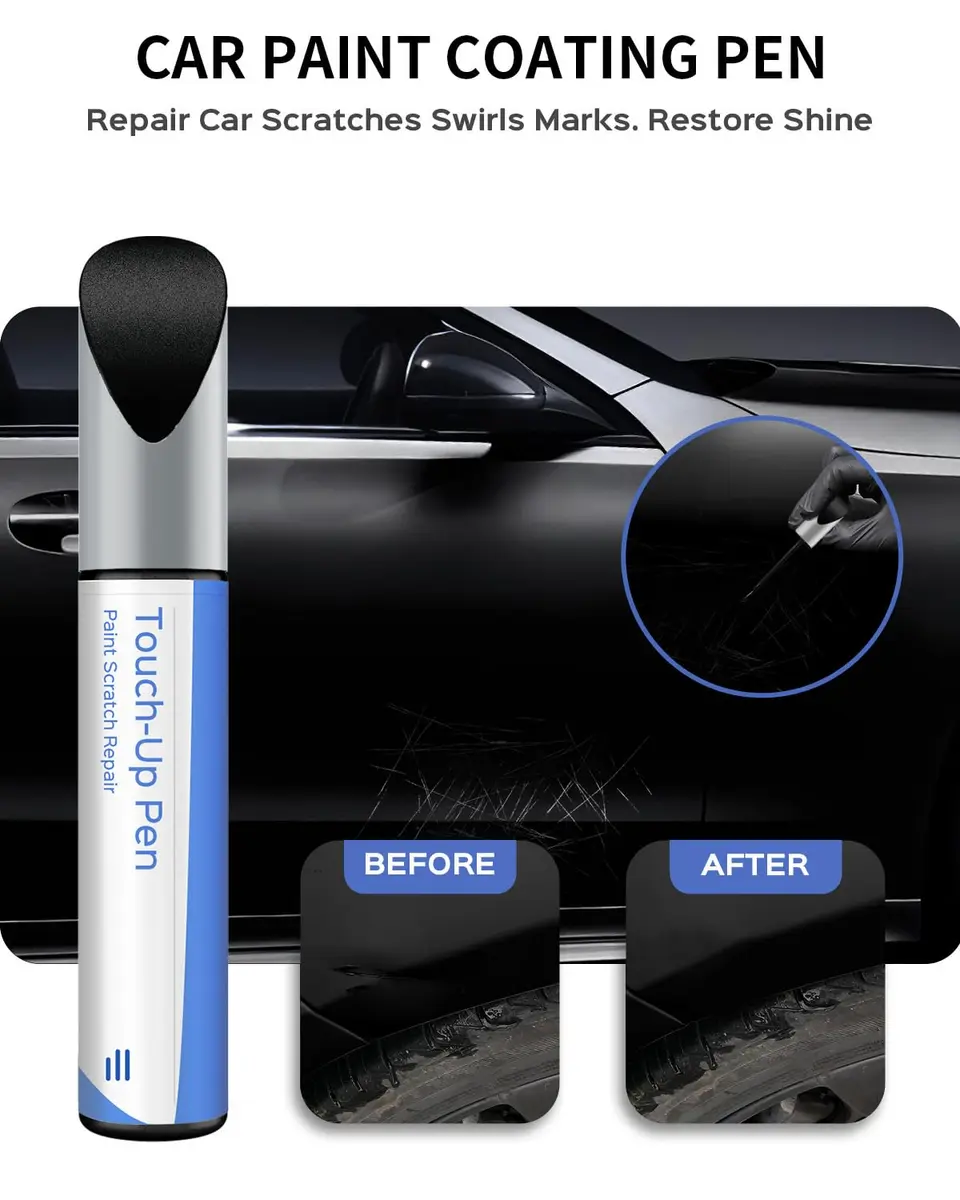 PARTS4EV Black/Jet Black Touch Up Paint Pen 0.41 Fl Oz (12ml) | Exact Match for Mercedes-Benz Chips & Nicks - view 2