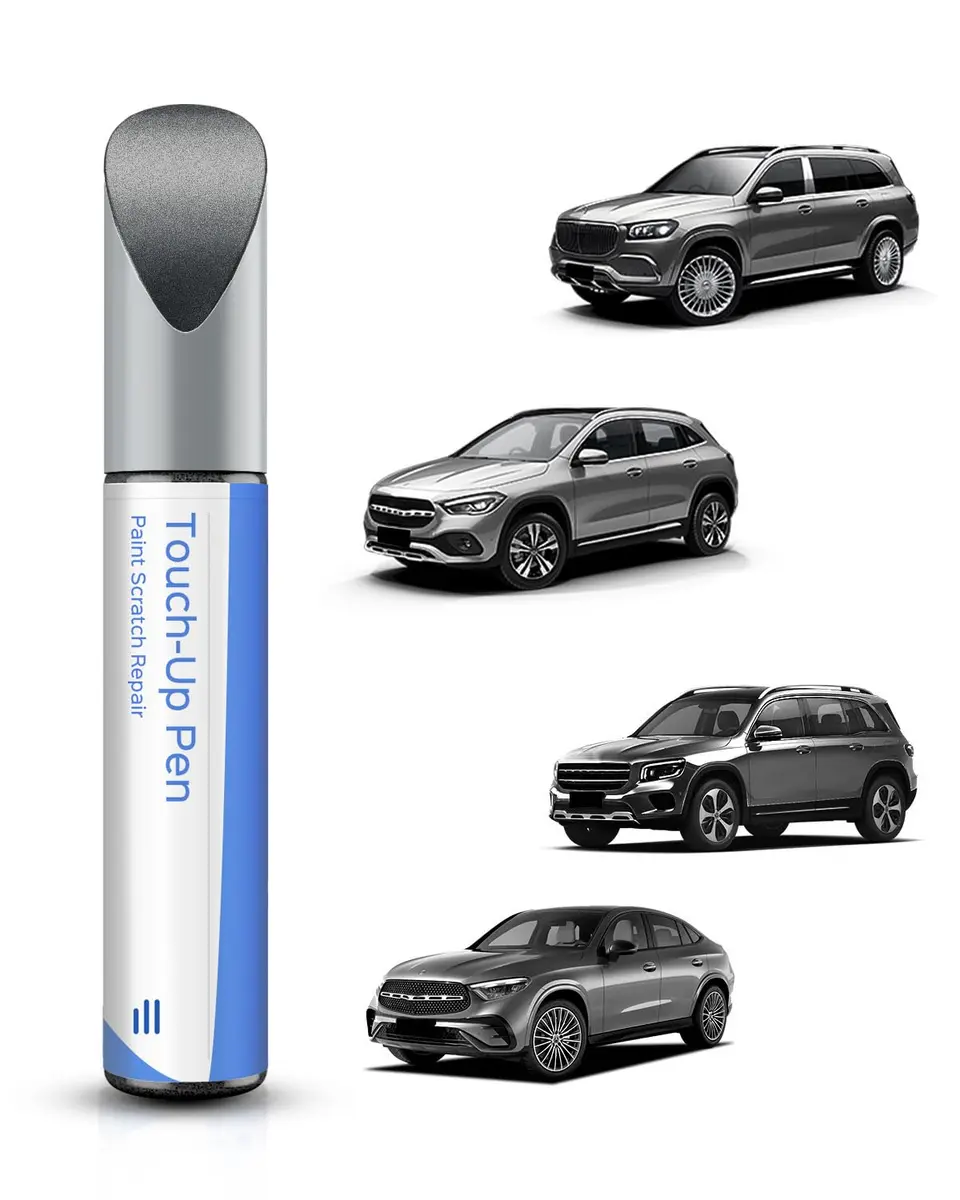 PARTS4EV Palladium Silver Metallic Touch Up Paint 12ml (0.41 Fl Oz) | Exact Match for Mercedes-Benz Chips & Nicks - main product image