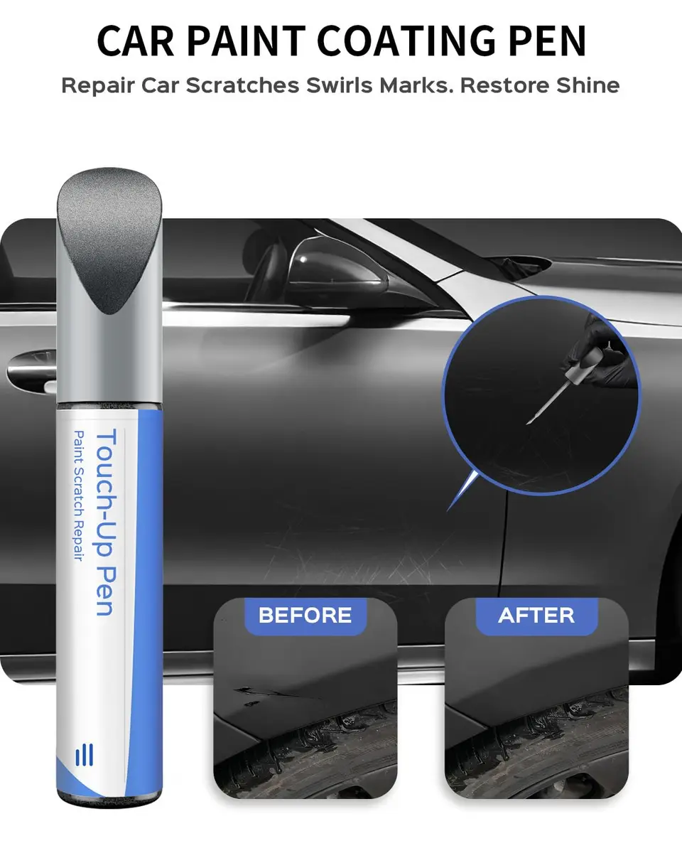 PARTS4EV Palladium Silver Metallic Touch Up Paint 12ml (0.41 Fl Oz) | Exact Match for Mercedes-Benz Chips & Nicks - view 2