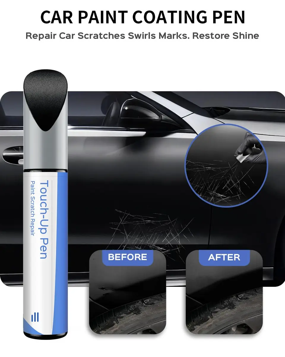 PARTS4EV Obsidian Black Metallic Touch Up Paint 12ml (0.41 Fl Oz) | Exact Match for Mercedes-Benz Chips & Nicks - view 2