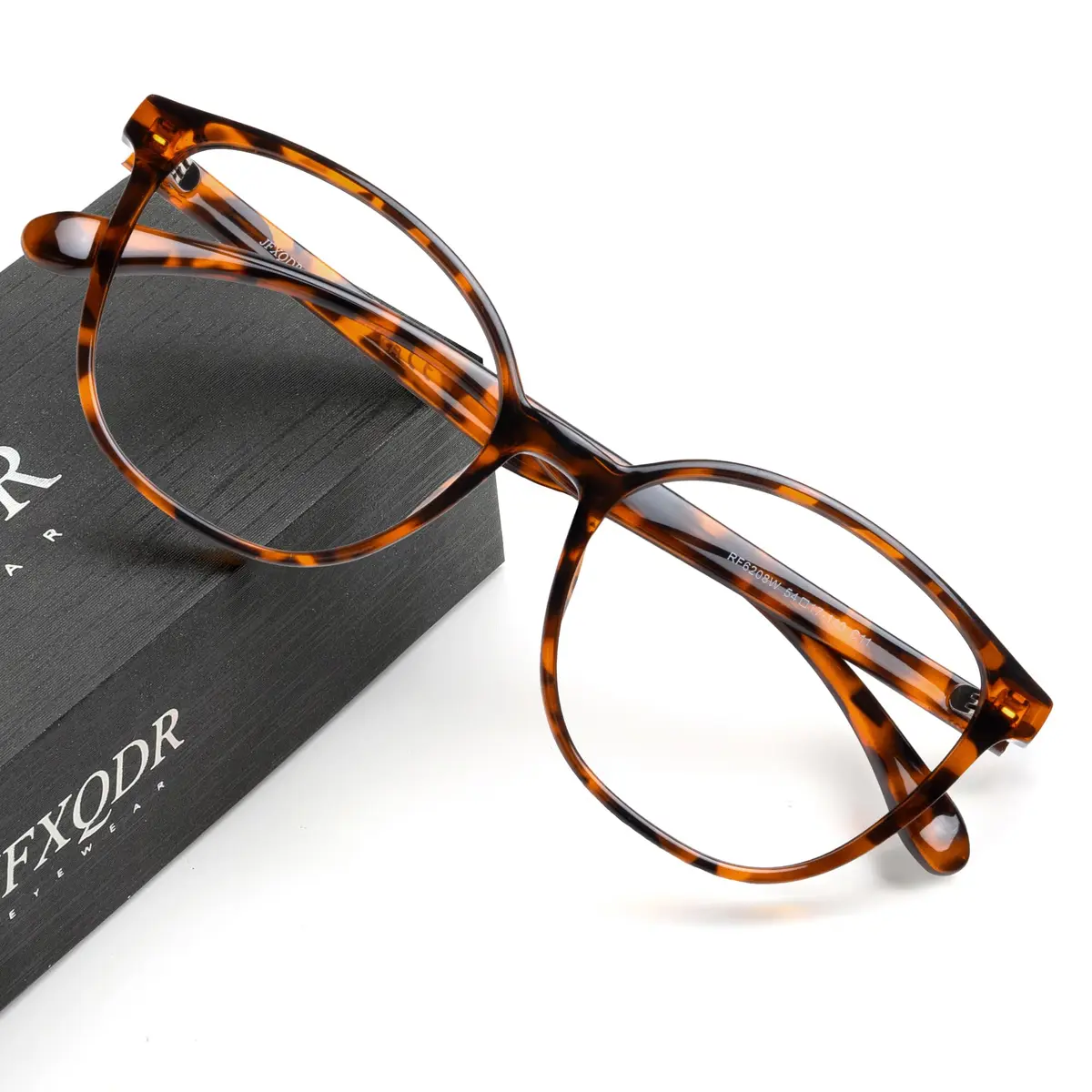 JFXQDR Blue Light Blocking Computer Glasses for Women | TR90 Frame, UV400 Protection, Coco Tortoise - main product image