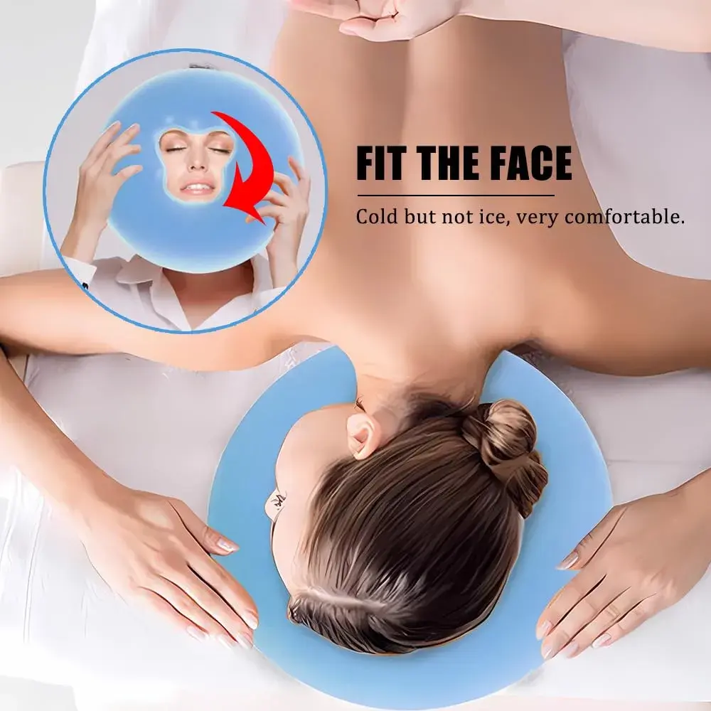 OULIGET Silicone Face Massage Pillow for Beauty Beds | 29cm (11.4 Inch) Blue - view 5