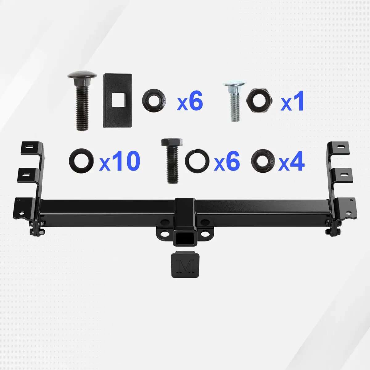 HD Ridez 2 Inch Trailer Hitch Receiver | Class 3, Carbon Steel, Black | Compatible with Chevrolet/GMC - view 7
