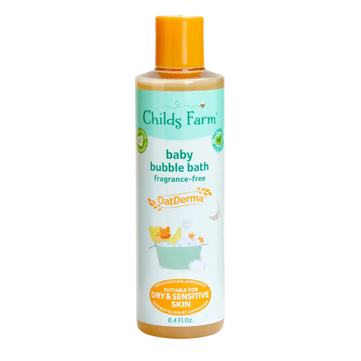 Childs Farm OatDerma Bubble Bath 8.4 Fl Oz | Fragrance-Free, Soothes Dry Skin, Suitable for Newborns - main product image