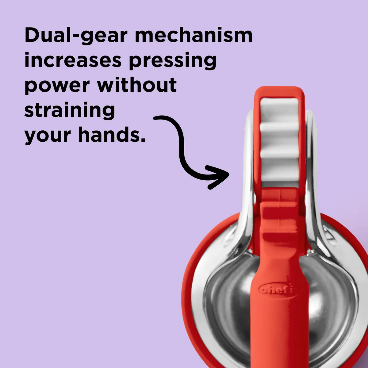 Chef'n FreshForce Lemon Squeezer Citrus Juicer 10.25 Inch | Dual-Gear Power for Maximum Juice - view 4