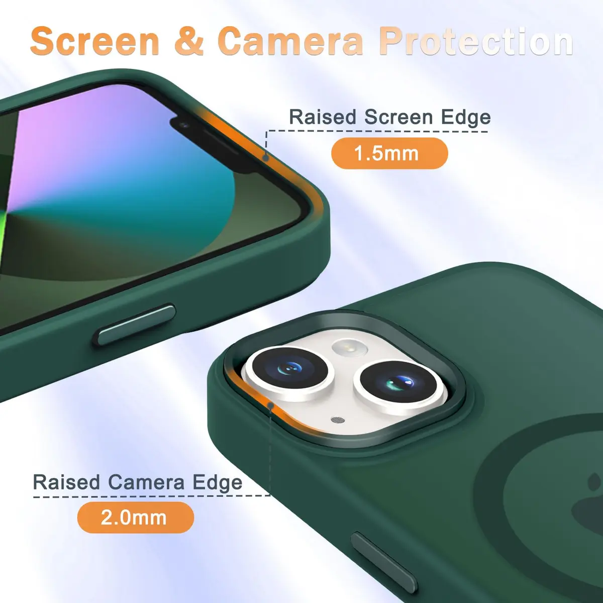 YENAPOON Cellular Phone Case for iPhone 14/13 6.1 inch | Magnetic & Shockproof with Screen Protector - view 5