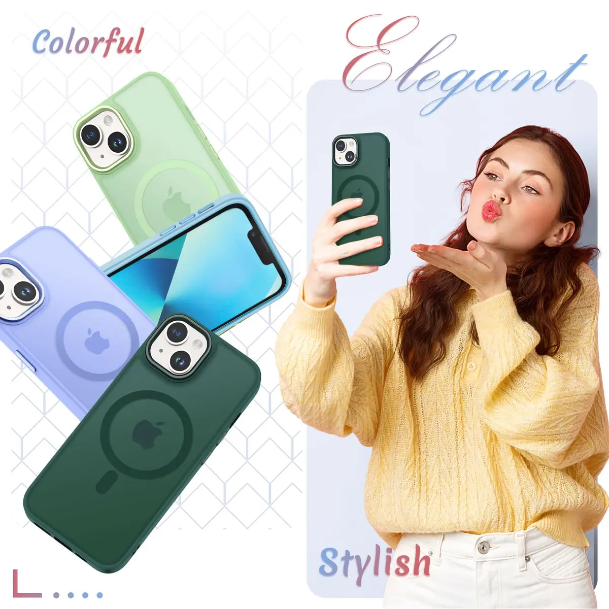 YENAPOON Cellular Phone Case for iPhone 14/13 6.1 inch | Magnetic & Shockproof with Screen Protector - view 6