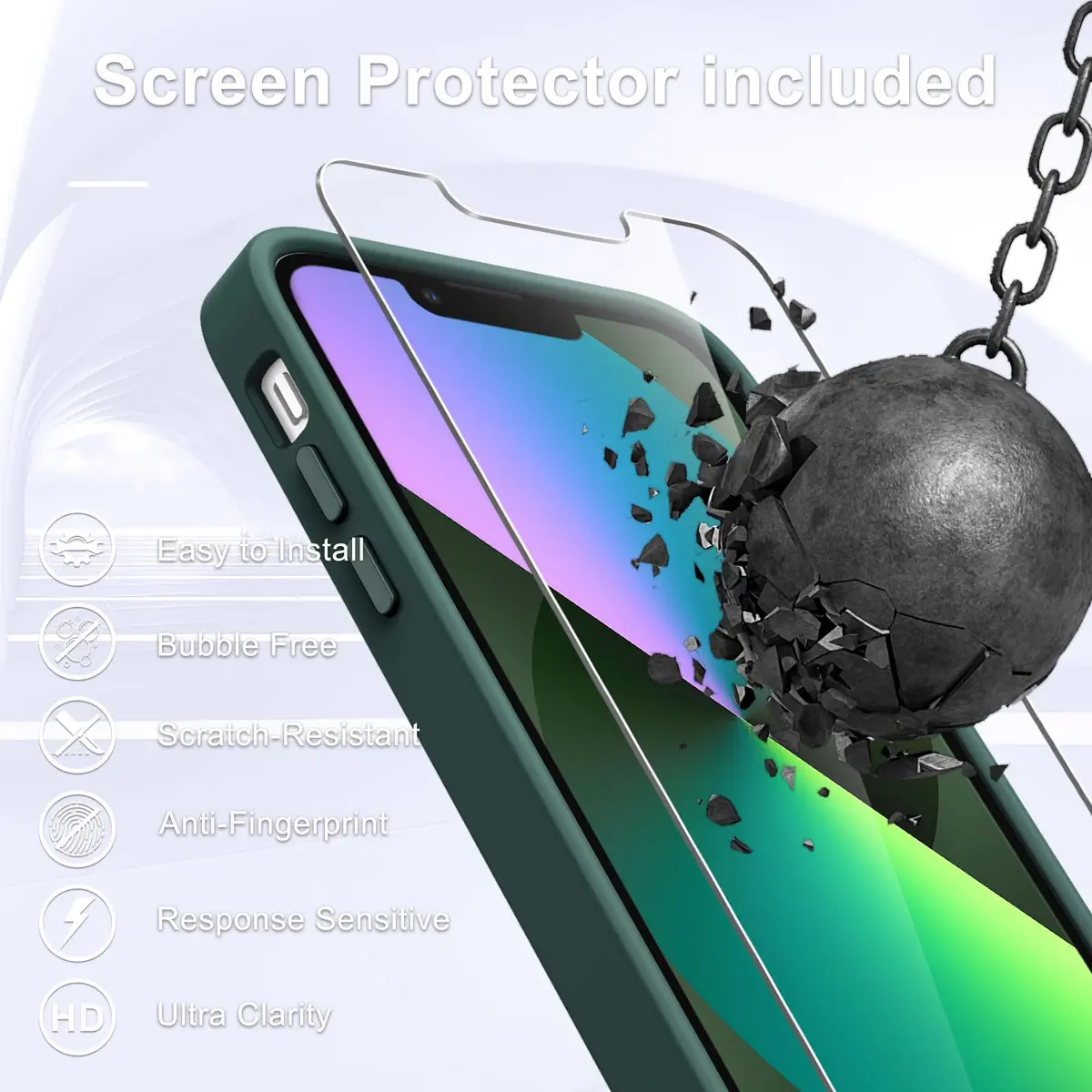 YENAPOON Cellular Phone Case for iPhone 14/13 6.1 inch | Magnetic & Shockproof with Screen Protector - view 7