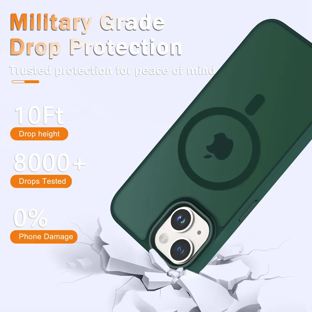 YENAPOON Cellular Phone Case for iPhone 14/13 6.1 inch | Magnetic & Shockproof with Screen Protector - view 2