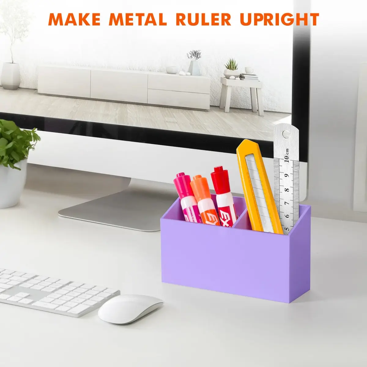 BEYGORM Magnetic Dry Erase Marker Holder & Organizer 15 cm (5.9 in) | Non-Slip Acrylic for Whiteboards & Fridges - view 6
