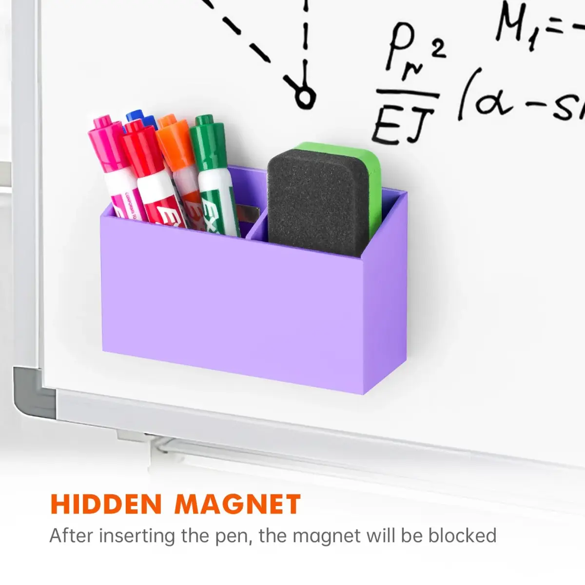 BEYGORM Magnetic Dry Erase Marker Holder & Organizer 15 cm (5.9 in) | Non-Slip Acrylic for Whiteboards & Fridges - view 4