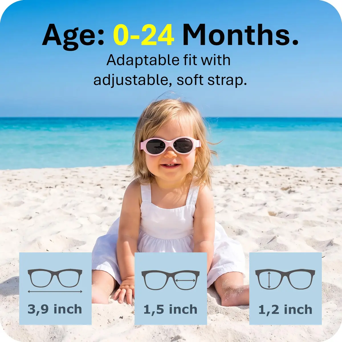 Mausito Baby Sunglasses (0-24 months) | Flexible UV400 Polycarbonate Lenses - view 5