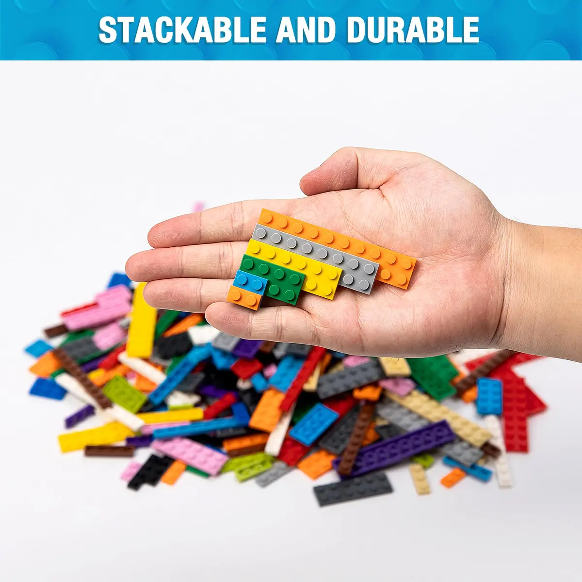 MANNIDOO 360 Pieces Small Building Plates Set, 16 Colors | ASTM-Tested Educational Toy for Kids 3+ - view 2