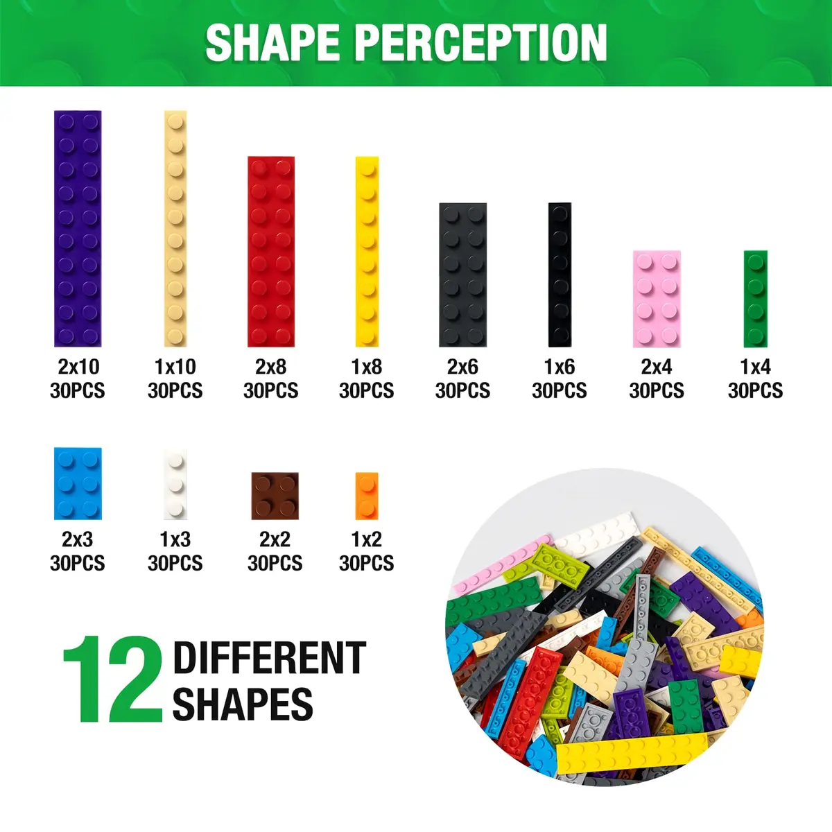 MANNIDOO 360 Pieces Small Building Plates Set, 16 Colors | ASTM-Tested Educational Toy for Kids 3+ - view 3